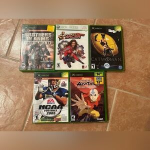 Lot Of Xbox Video Games - Catwoman, NCAA Football, Avatar, Pocket Bike